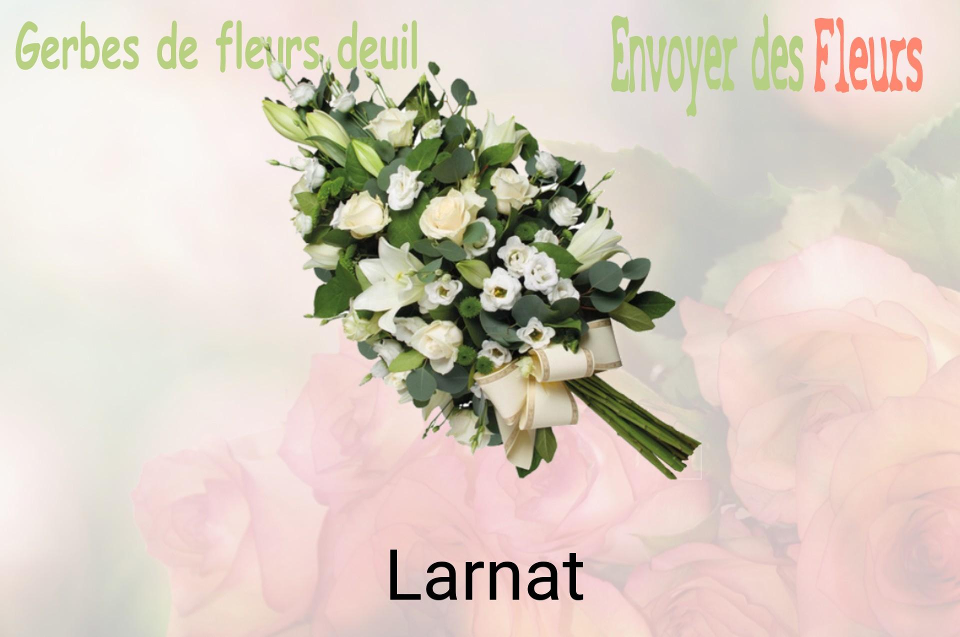 Gerbe de fleurs de deuil livrée à Larnat